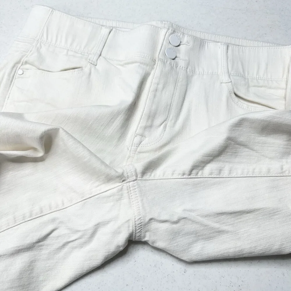 Apt 9 Jeans Womens 12 Bootcut Tummy Control White Stretch Denim Comfort Preppy